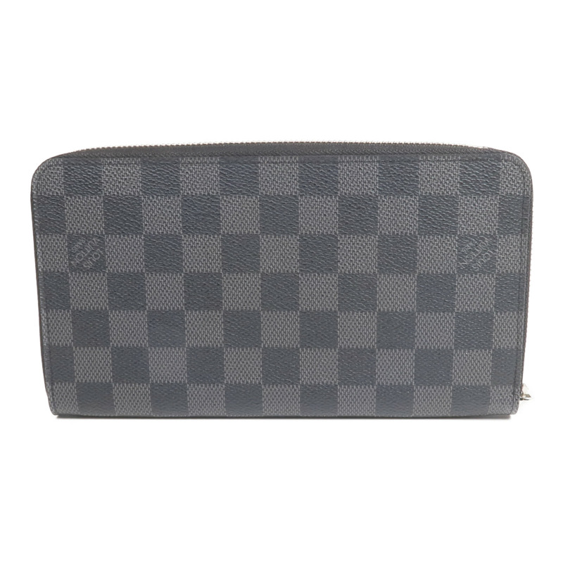 LOUIS VUITTON Damier Graphite Zipper Organizer銀扣長錢包-1
