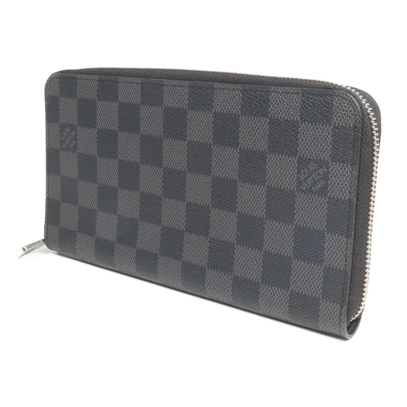 LOUIS VUITTON Damier Graphite Zipper Organizer銀扣長錢包-2
