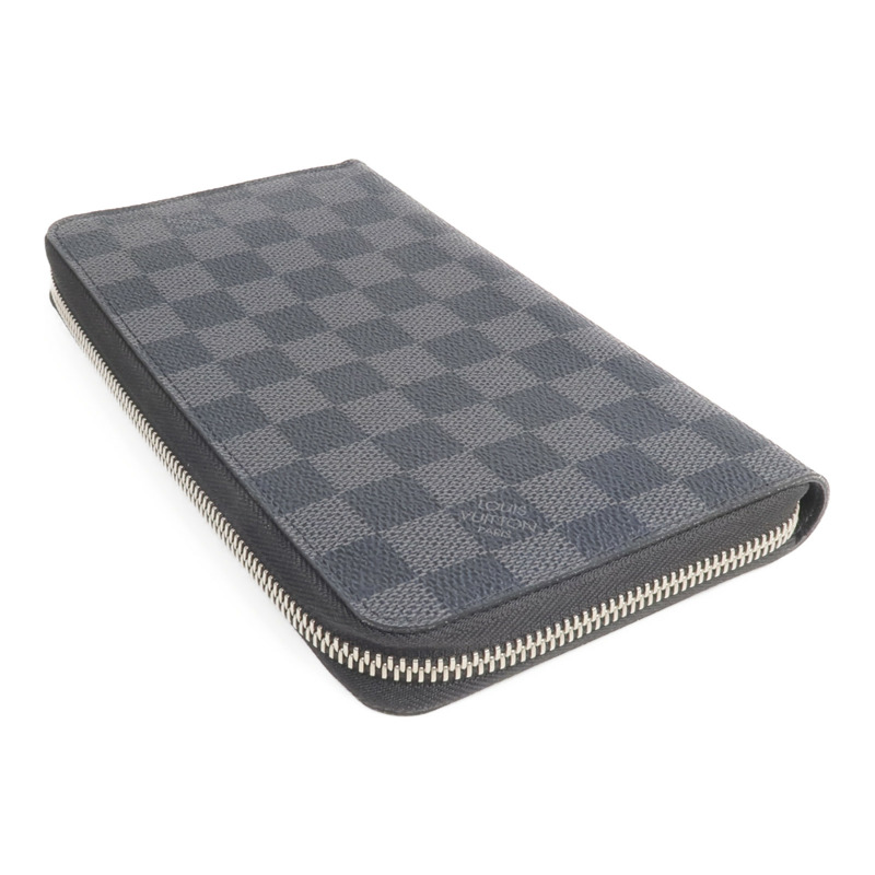 LOUIS VUITTON Damier Graphite Zipper Organizer銀扣長錢包-4