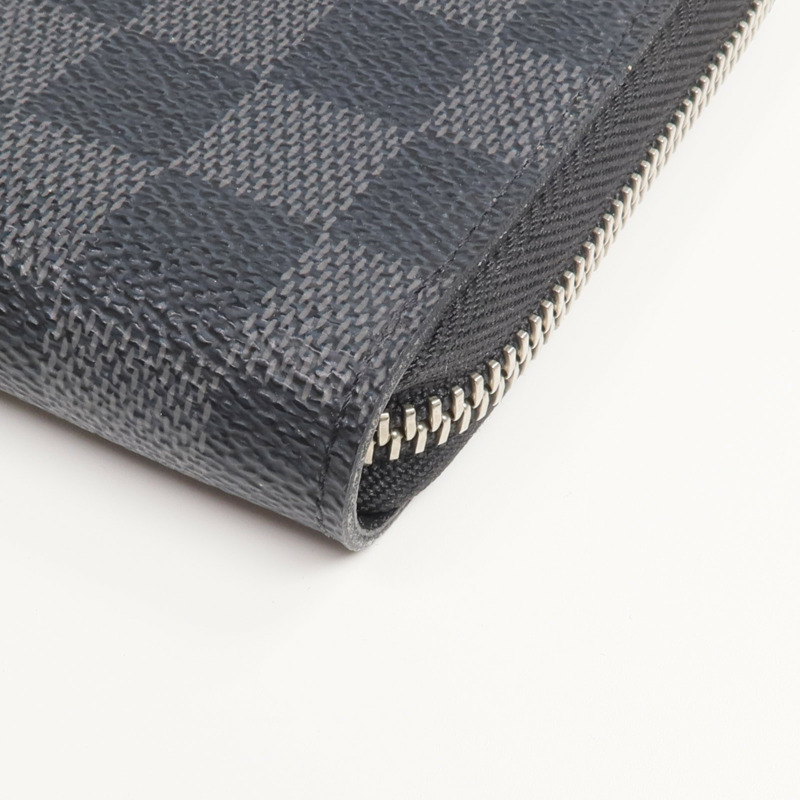 LOUIS VUITTON Damier Graphite Zipper Organizer銀扣長錢包-6
