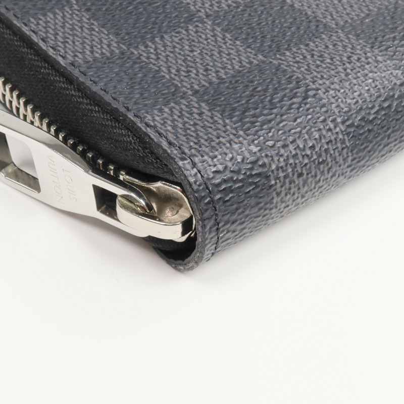 LOUIS VUITTON Damier Graphite Zipper Organizer銀扣長錢包-7