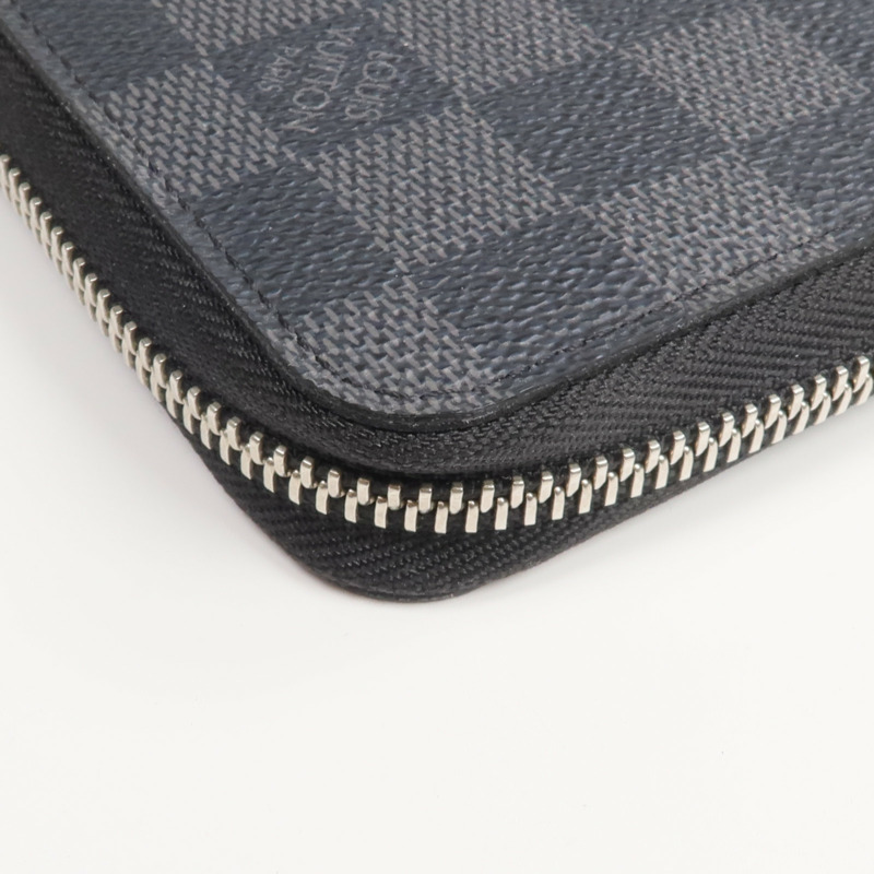 LOUIS VUITTON Damier Graphite Zipper Organizer銀扣長錢包-8