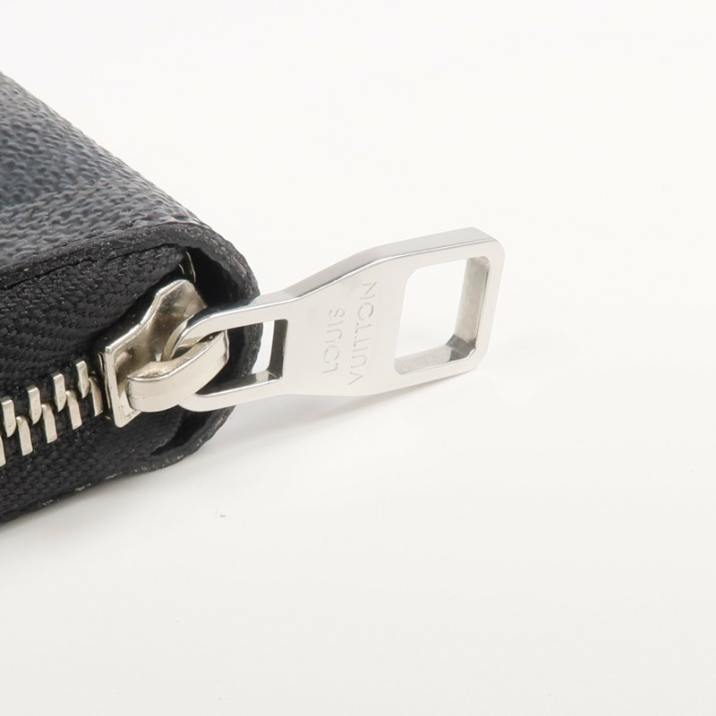 LOUIS VUITTON Damier Graphite Zipper Organizer銀扣長錢包-10