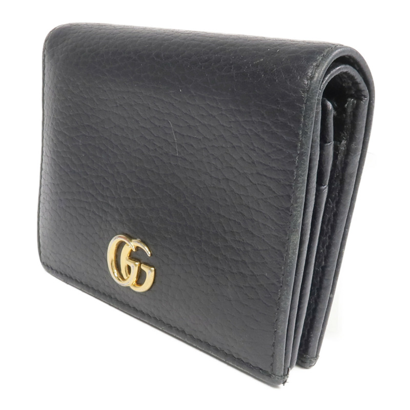 GUCCI 牛皮皮革GG Marmont Wallet金扣錢包-2