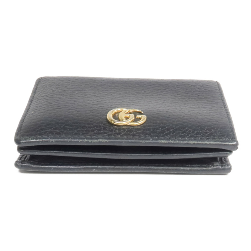GUCCI 牛皮皮革GG Marmont Wallet金扣錢包-5
