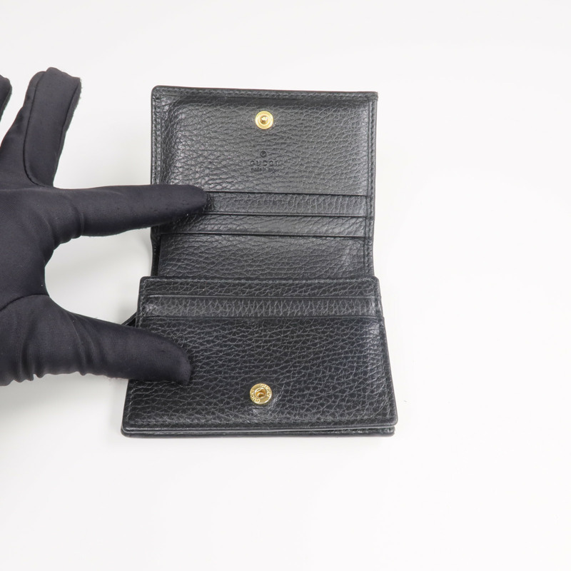 GUCCI 牛皮皮革GG Marmont Wallet金扣錢包-6