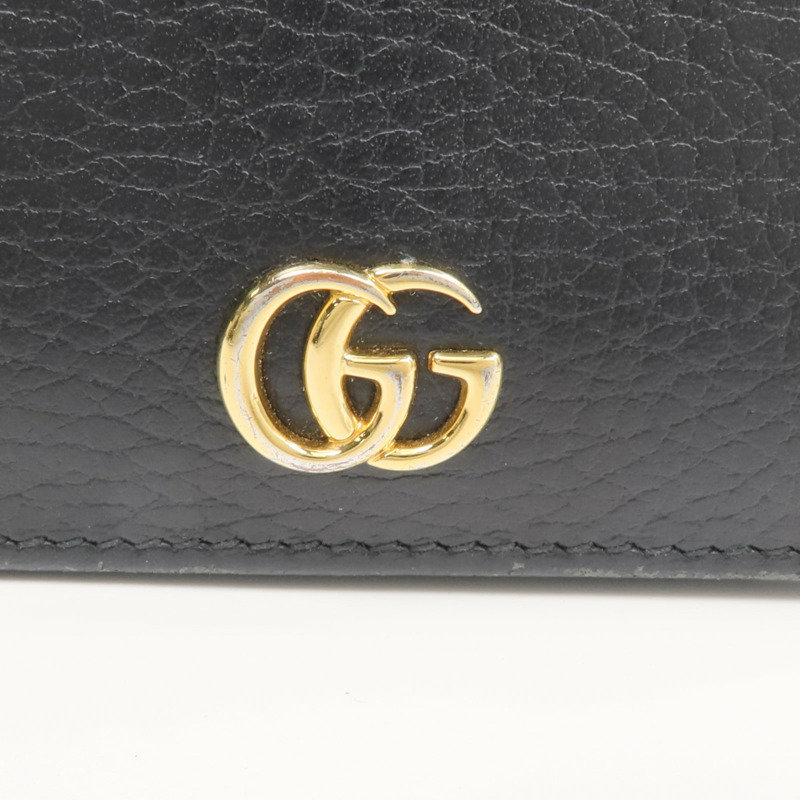 GUCCI 牛皮皮革GG Marmont Wallet金扣錢包-10