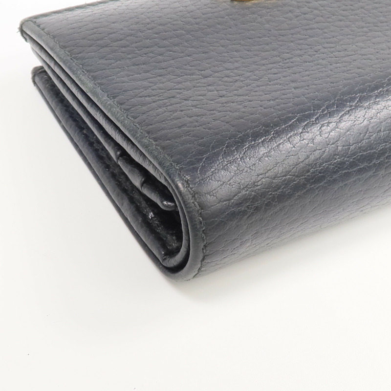 GUCCI 牛皮皮革GG Marmont Wallet金扣錢包-13