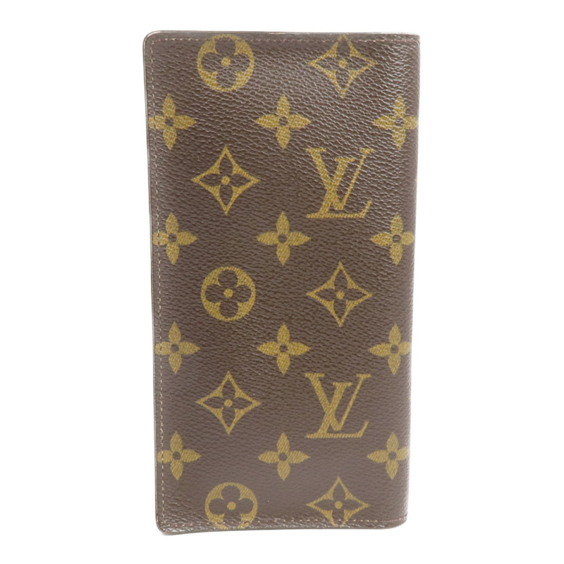 LOUIS VUITTON Monogram Brazza Wallet金扣長錢包-1