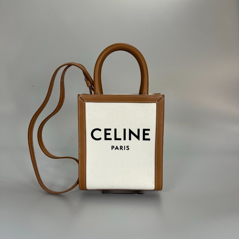 CELINE  焦糖帆布托特包MINI-0