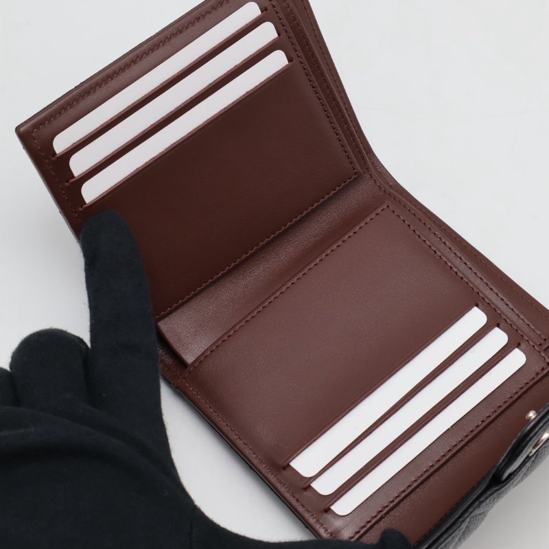 CHANEL 經典口蓋三折短夾 - 黑銀-2