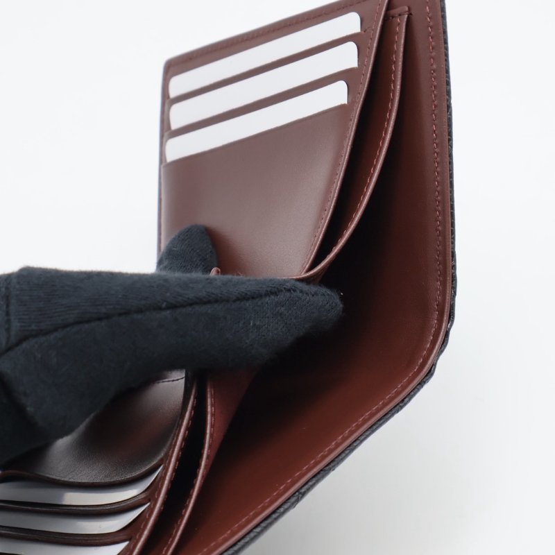 CHANEL 經典口蓋三折短夾 - 黑銀-3