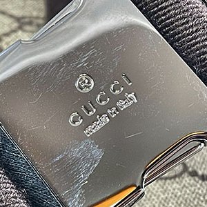 ＊奢華大道國際精品＊【G1828】GUCCI咖啡色PVC腰包 28566-10