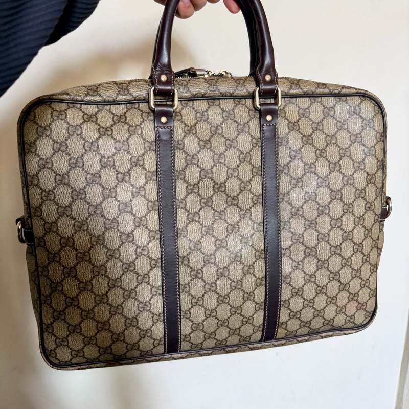Gucci 經典雙G防水PVC公事包-1