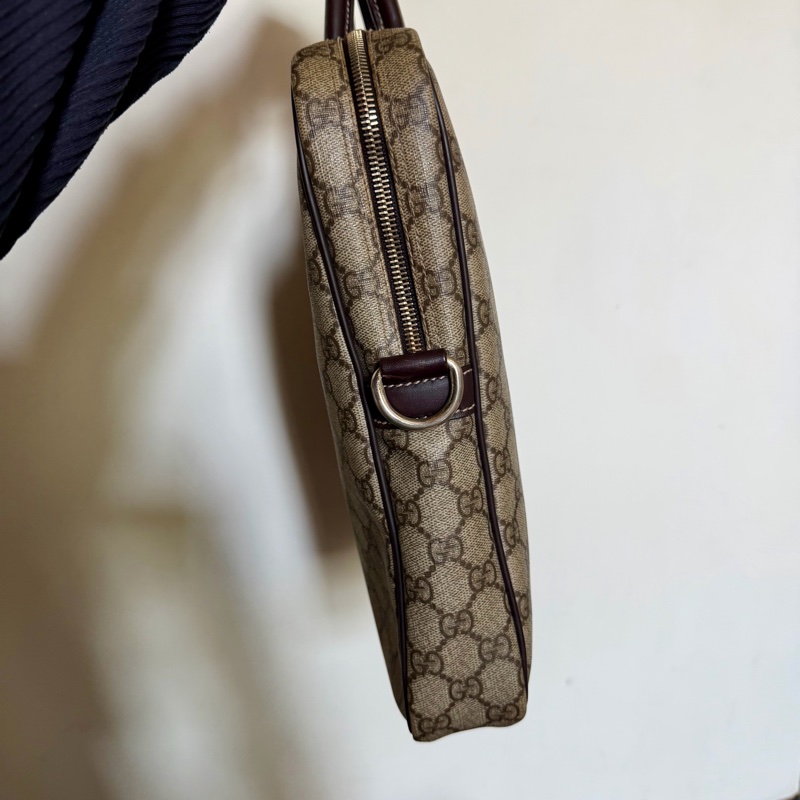 Gucci 經典雙G防水PVC公事包-2