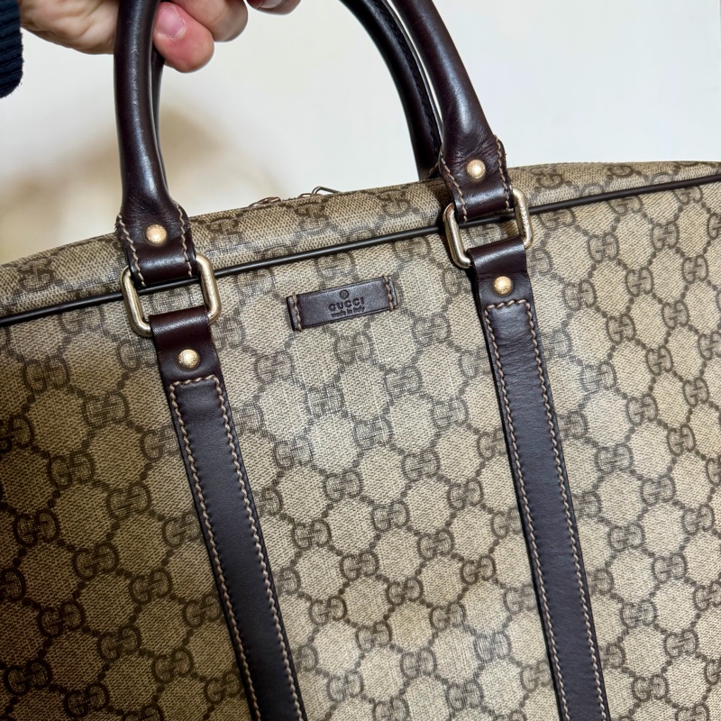 Gucci 經典雙G防水PVC公事包-6
