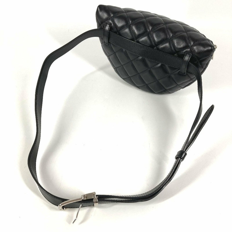 香奈兒 (CHANEL) UNIFORM CC Coco Mark Matelassé 腰包/肩包/斜背包/腰包/皮革女款黑色-3