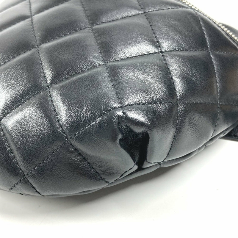 香奈兒 (CHANEL) UNIFORM CC Coco Mark Matelassé 腰包/肩包/斜背包/腰包/皮革女款黑色-5