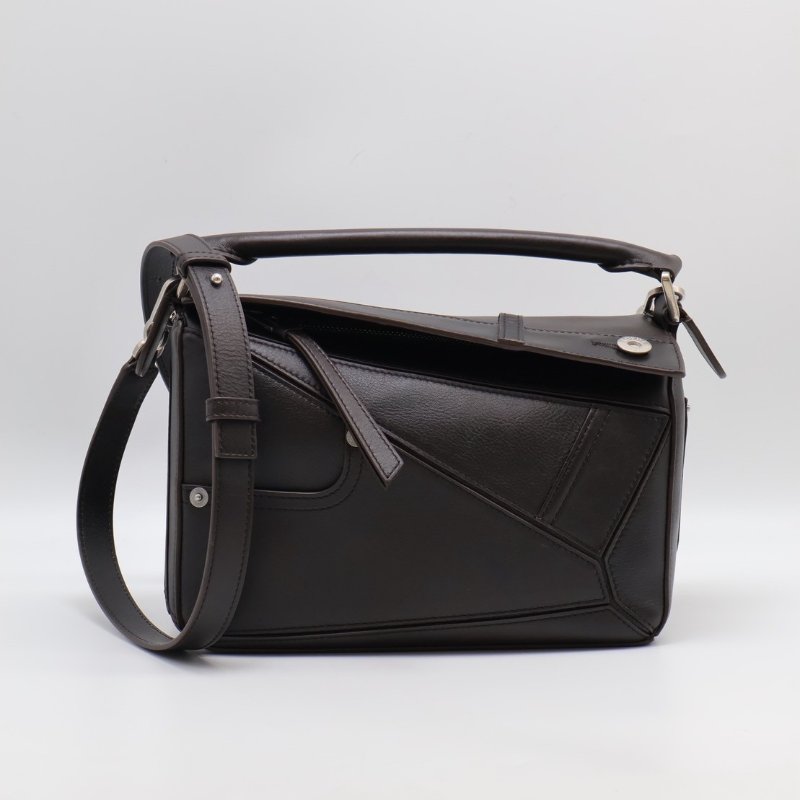 LOEWE Panta pazzle - 小號深咖啡-0