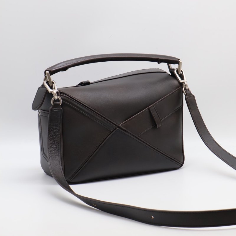 LOEWE Panta pazzle - 小號深咖啡-3