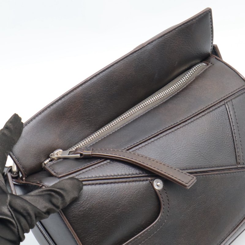 LOEWE Panta pazzle - 小號深咖啡-7