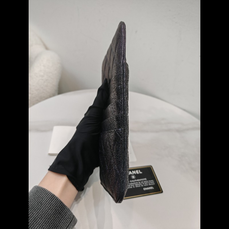 Chanel Zip wallet Black x Ghw-4