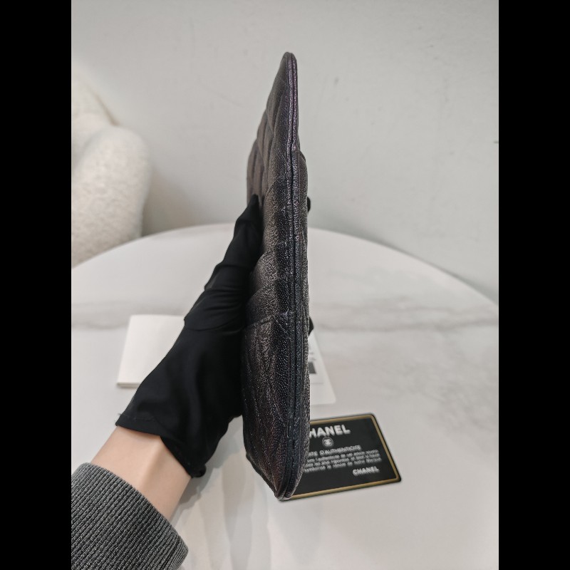 Chanel Zip wallet Black x Ghw-5