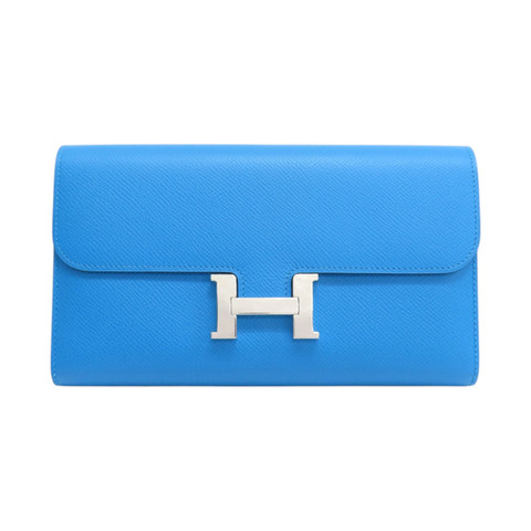 佛羅里達藍 EPSOM牛皮 Constance 長夾 A刻【HERMES 愛馬仕】 H063626CK
