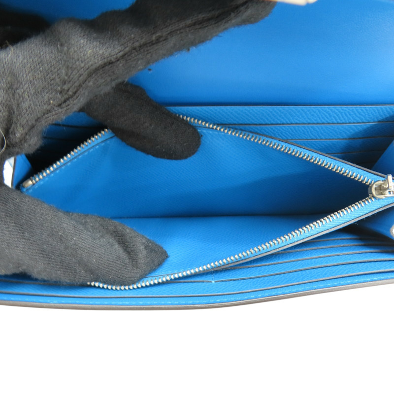 佛羅里達藍 EPSOM牛皮 Constance 長夾 A刻【HERMES 愛馬仕】 H063626CK-5