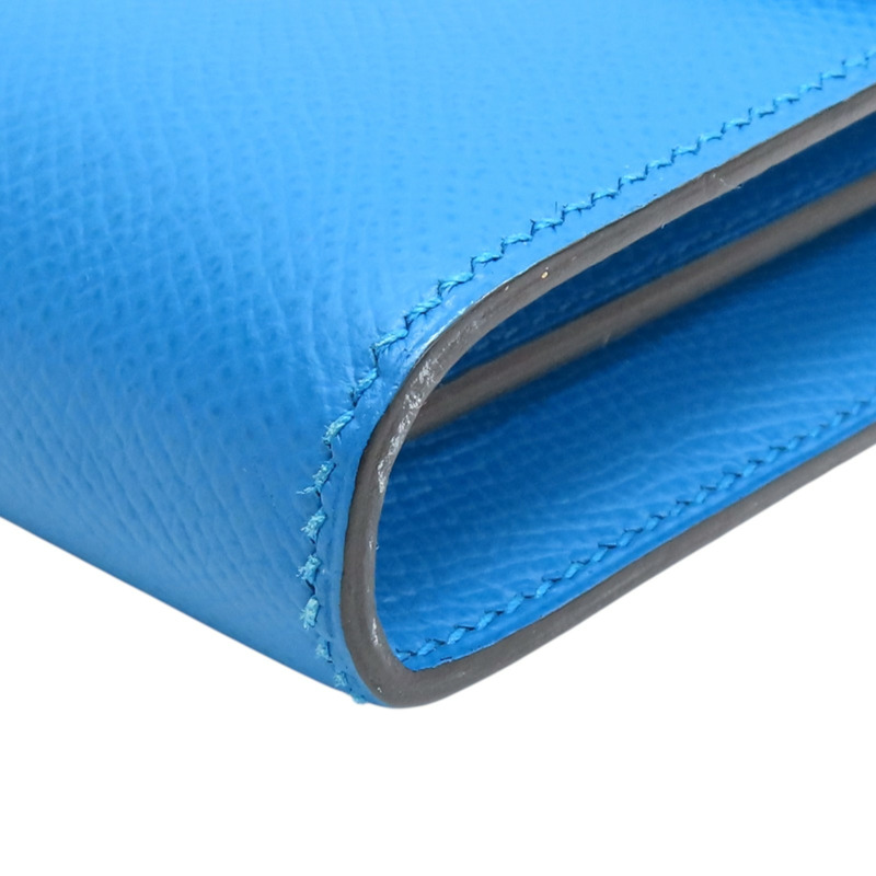 佛羅里達藍 EPSOM牛皮 Constance 長夾 A刻【HERMES 愛馬仕】 H063626CK-13