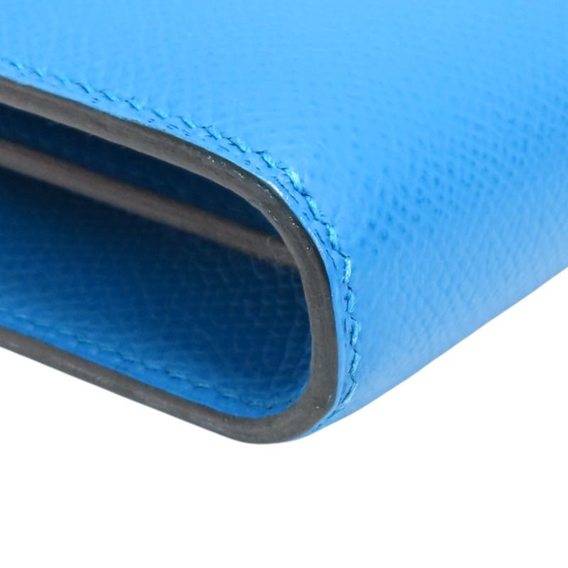 佛羅里達藍 EPSOM牛皮 Constance 長夾 A刻【HERMES 愛馬仕】 H063626CK-14