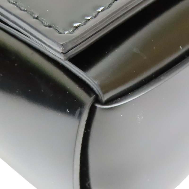 黑色 編織漆皮 Cassette 肩背包【BOTTEGA VENETA BV 寶緹嘉】 739351-10