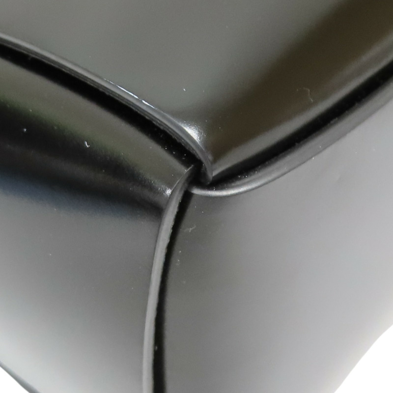 黑色 編織漆皮 Cassette 肩背包【BOTTEGA VENETA BV 寶緹嘉】 739351-12