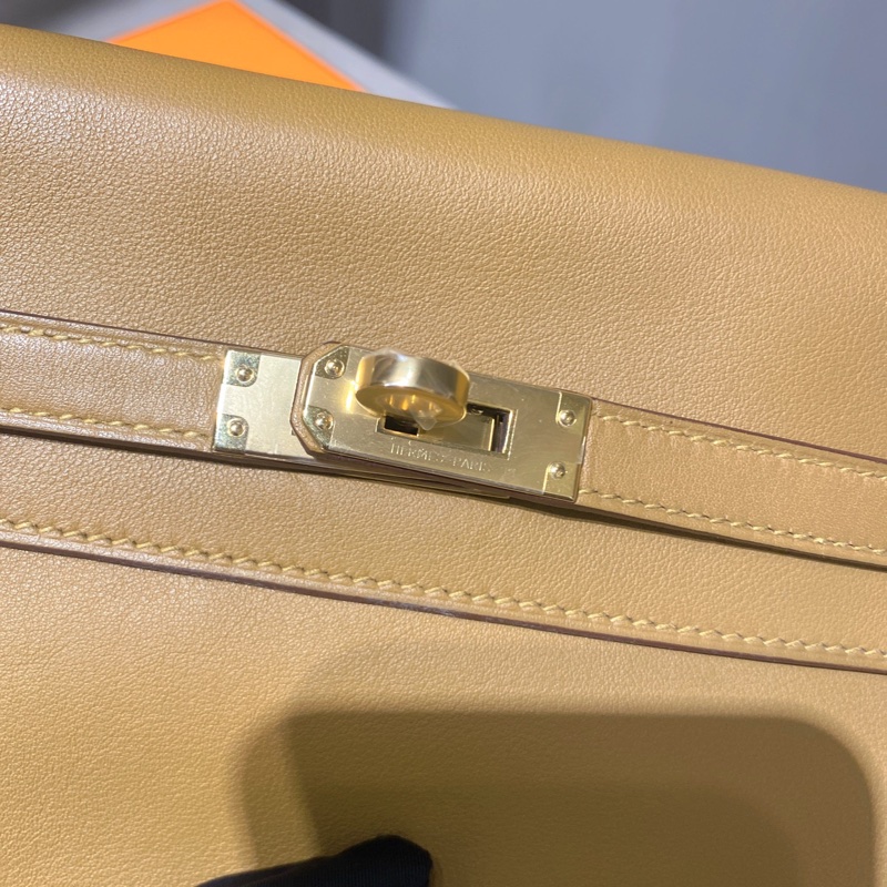 Hermes/愛馬仕 Kelly moove B刻印 2S芝麻色金扣 底長17cm-2