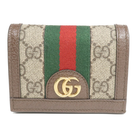 GUCCI 塗層帆布Ophidia GG Wallet金扣錢包