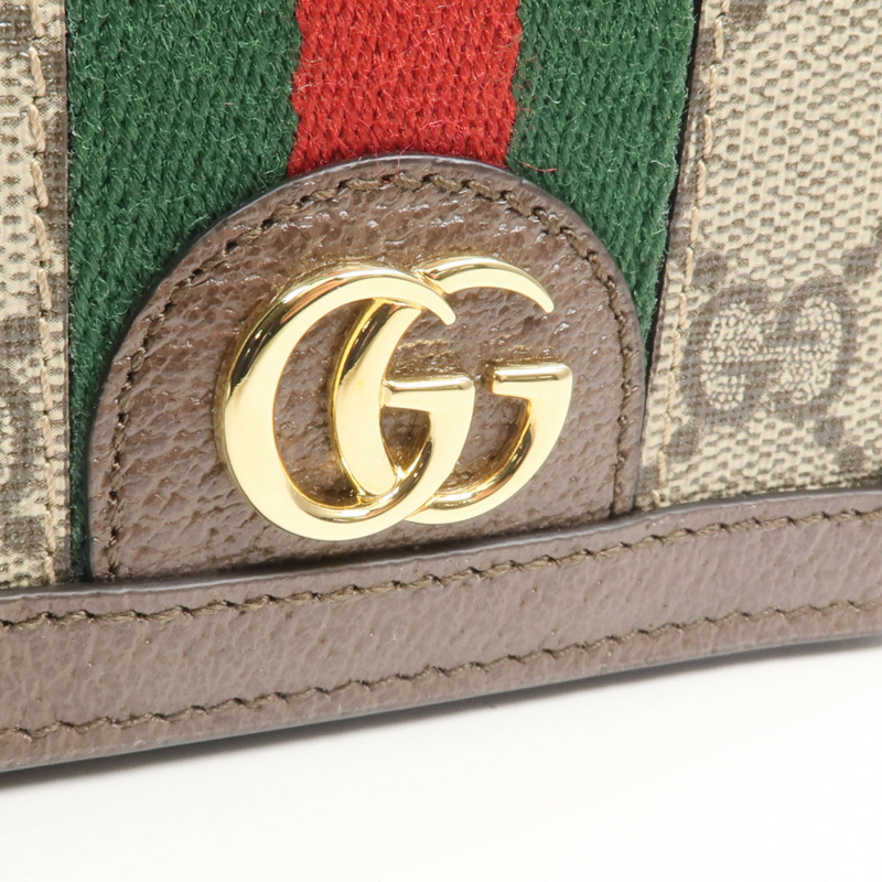 GUCCI 塗層帆布Ophidia GG Wallet金扣錢包-10