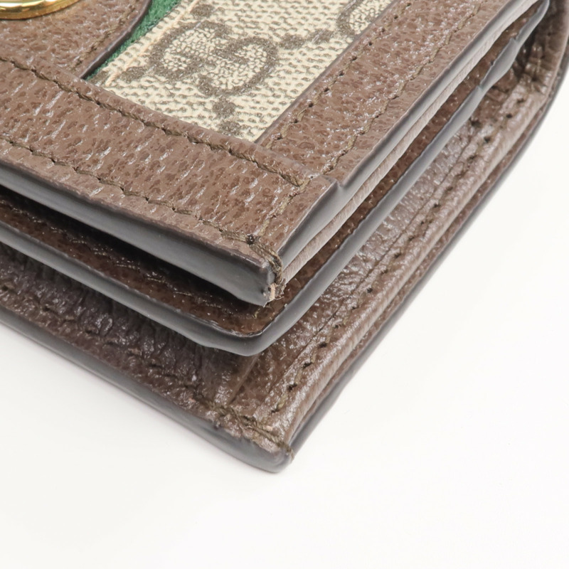 GUCCI 塗層帆布Ophidia GG Wallet金扣錢包-11
