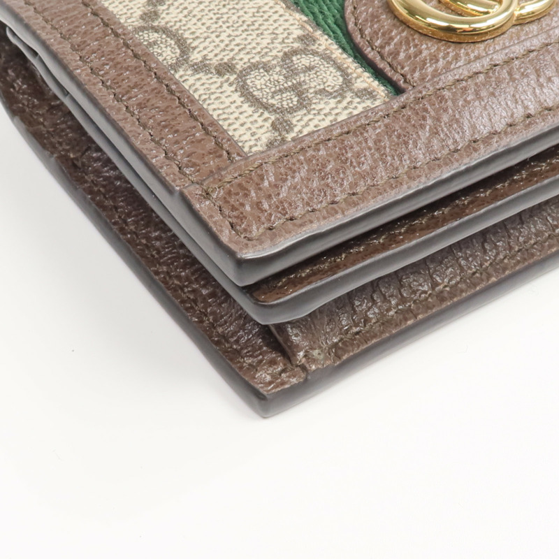 GUCCI 塗層帆布Ophidia GG Wallet金扣錢包-12
