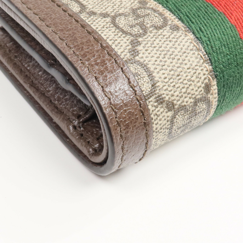 GUCCI 塗層帆布Ophidia GG Wallet金扣錢包-13