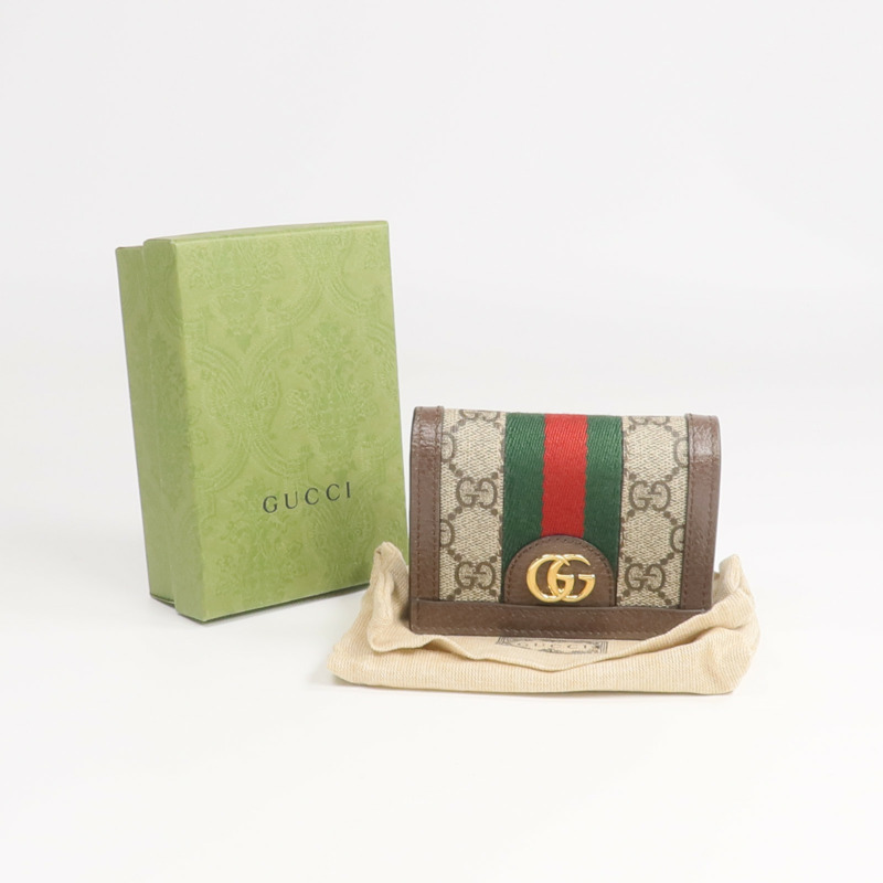 GUCCI 塗層帆布Ophidia GG Wallet金扣錢包-15