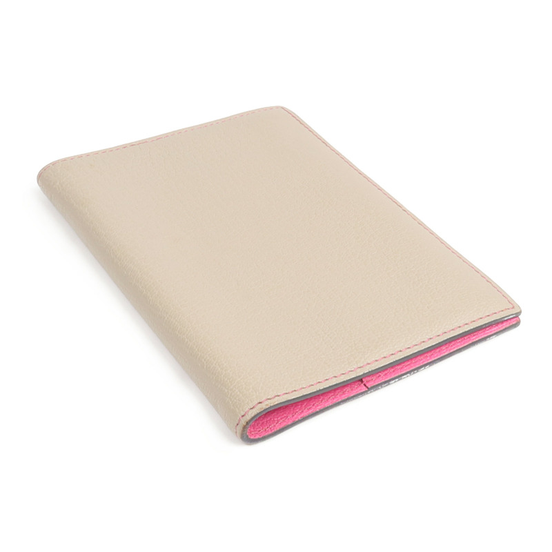 HERMES Chevre皮革Agenda Cover銀扣記事本封套Gris Asphalt-4