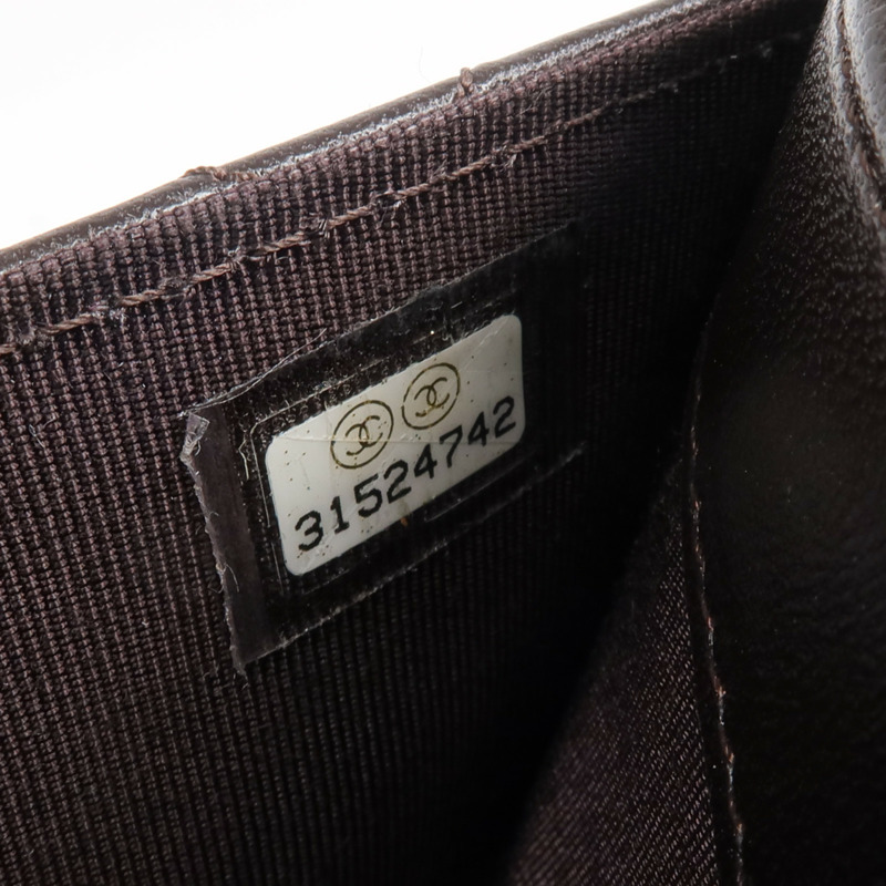 CHANEL 羊皮皮革Medium Wallet金扣長錢包-16