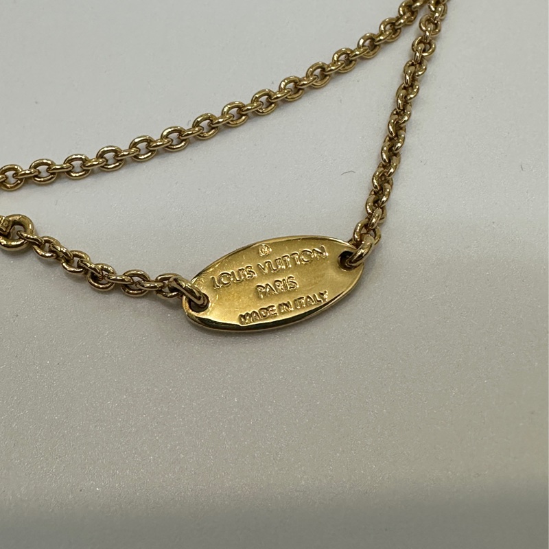 LV 金色LV logo項鏈M00762-4