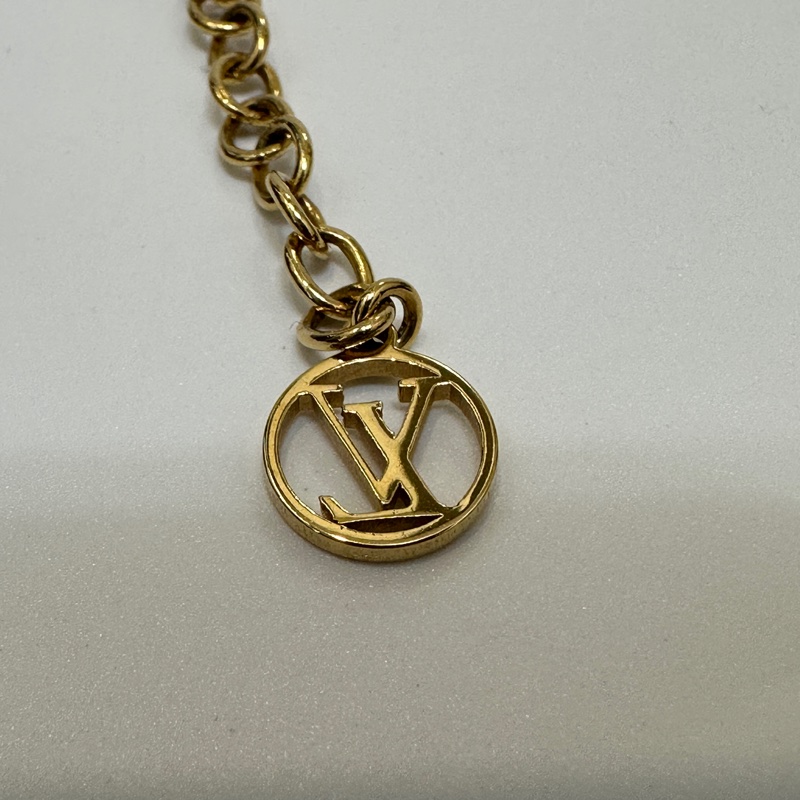 LV 金色LV logo項鏈M00762-6
