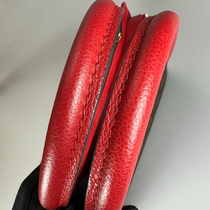 LV M41779 老花紅內裡Alma手提包-9