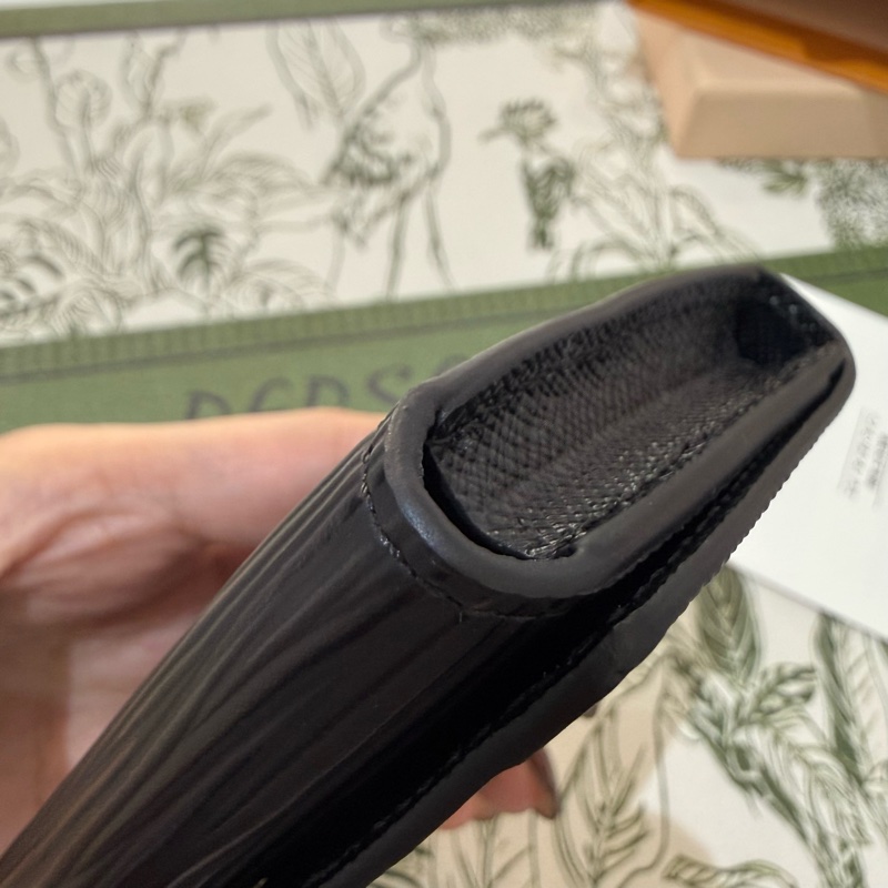 🍙 LV 黑色水波紋卡夾零錢包 二手裸件 🍙 高標勿買 整體約8-9成新-7