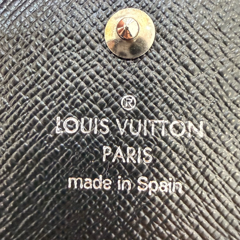 🍙 LV 黑色水波紋卡夾零錢包 二手裸件 🍙 高標勿買 整體約8-9成新-12