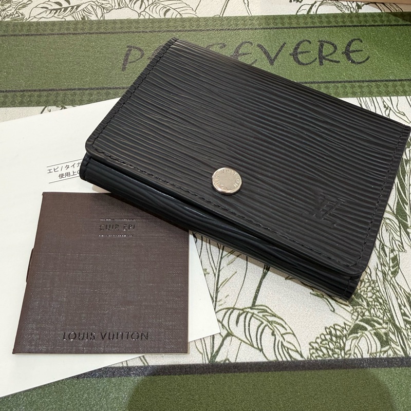 🍙 LV 黑色水波紋卡夾零錢包 二手裸件 🍙 高標勿買 整體約8-9成新-17