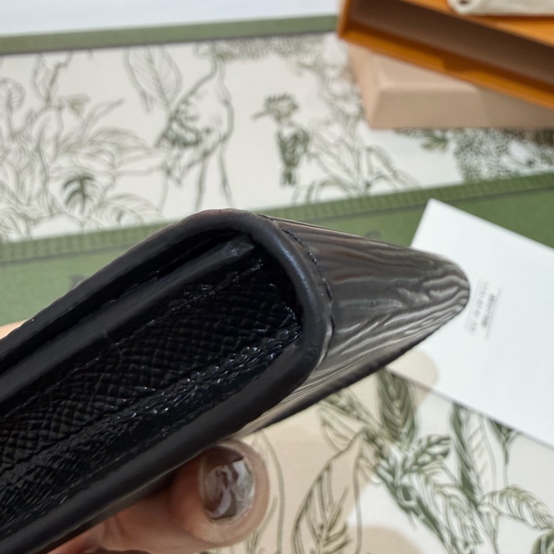 🍙 LV 黑色水波紋卡夾零錢包 二手裸件 🍙 高標勿買 整體約8-9成新-23