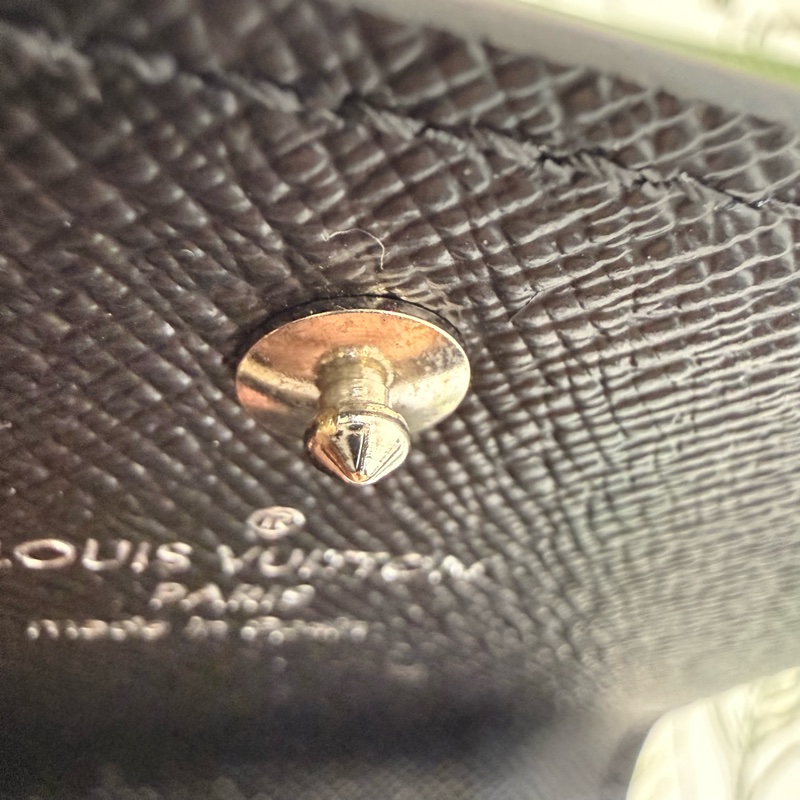 🍙 LV 黑色水波紋卡夾零錢包 二手裸件 🍙 高標勿買 整體約8-9成新-28